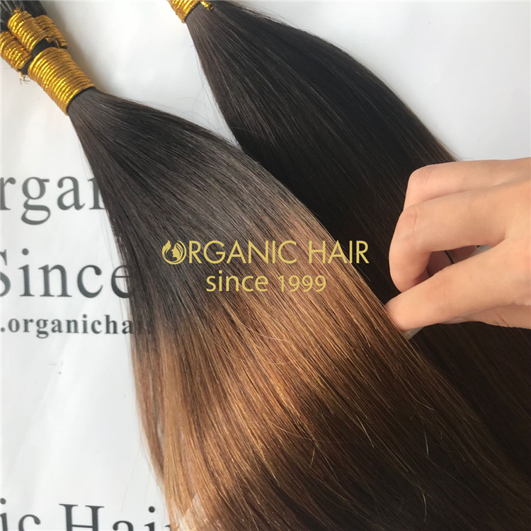 Keratin hair itip extensions balayage color X78